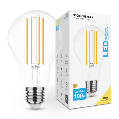 Modee LED Filament Glob A70 E27 12W 2700K 1521 lumen 360° Glödlampa IP20 Varmvit