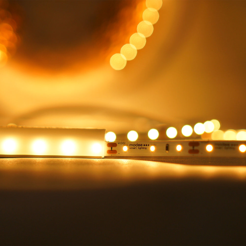 Modee LED-remsa silikon 12V 4.8W/m 60LED/m 2700K 540 lumen/m CRI 90 IP65 8mm 5m rulle