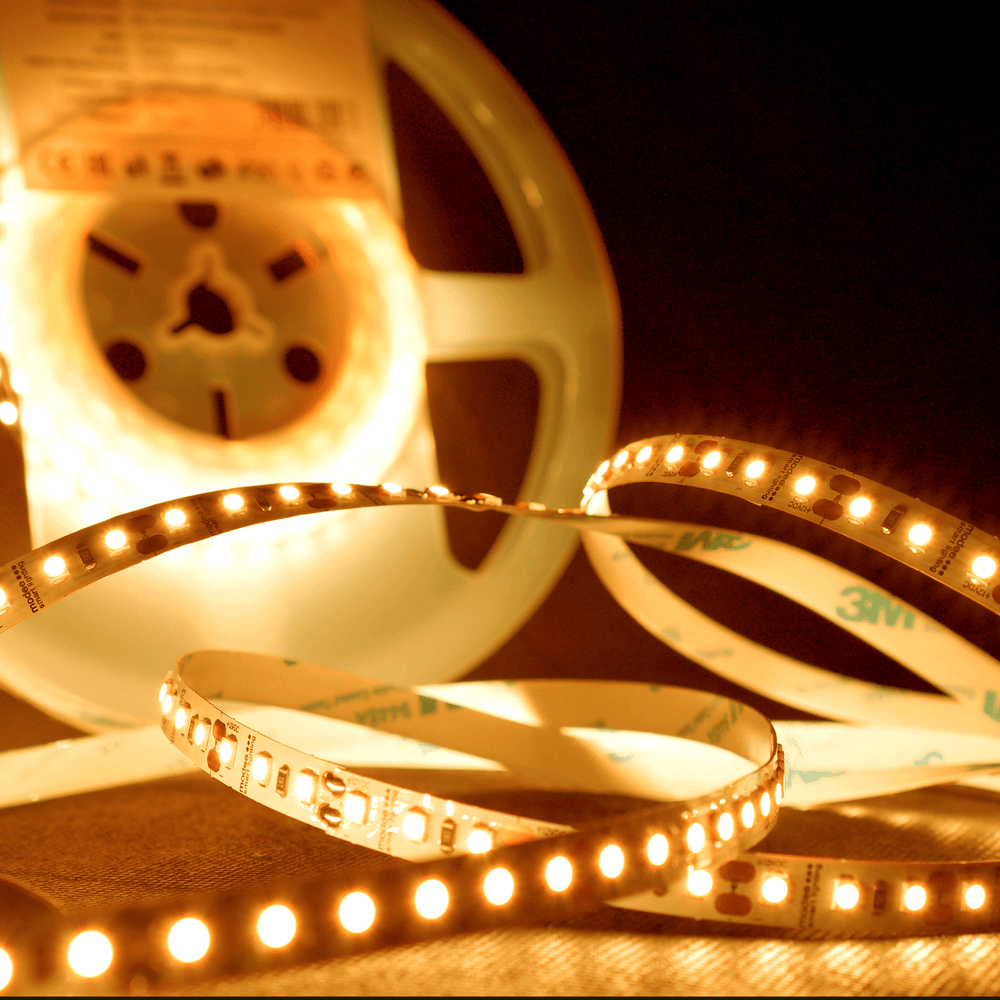 Modee LED Strip DC12V 9.6W/m 120LED/m 1080 lumen IP20 2700K 8mm Enfärgad Koppar 5m Rulle