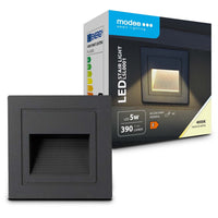 Modee LED trappbelysning, 5W 390 lumen, 4000K Neutralvit, IP65, 84x50x84mm kompakt design