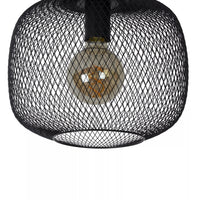 Lucide plafonniere MESH 30cm E27 sockel svart - Ø30cm modern taklampa med hållbar aluminium, IP20, CE-certifierad