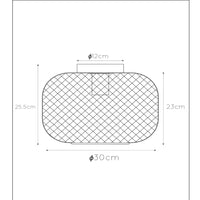 Lucide plafonniere MESH 30cm E27 sockel svart - Ø30cm modern taklampa med hållbar aluminium, IP20, CE-certifierad