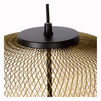 Lucide LED-hänglampa MESH Ø35cm E27 armatur, matt guld/mässing, modern taklampa