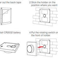 Mi-Light trådlös dimmer väggkontroll CCT vit 220-240V IP20