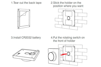 Mi-Light trådlös dimmer väggkontroll CCT vit 220-240V IP20
