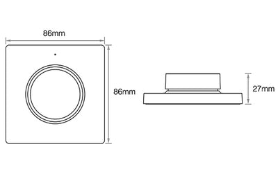 Tsong trådlös CCT dimmer väggkontroll svart 220-240V AC kompatibel
