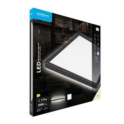 Modee LED taklampa Svart fyrkant 22W 3000 lumen 4000K 420x420x28mm