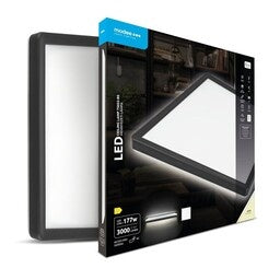 Modee LED taklampa Svart fyrkant 22W 3000 lumen 4000K 420x420x28mm