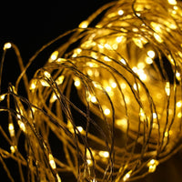 Modee LED julgransslinga 100 LED 5m koppartråd varmvit 3000K batteridriven IP20 inomhus