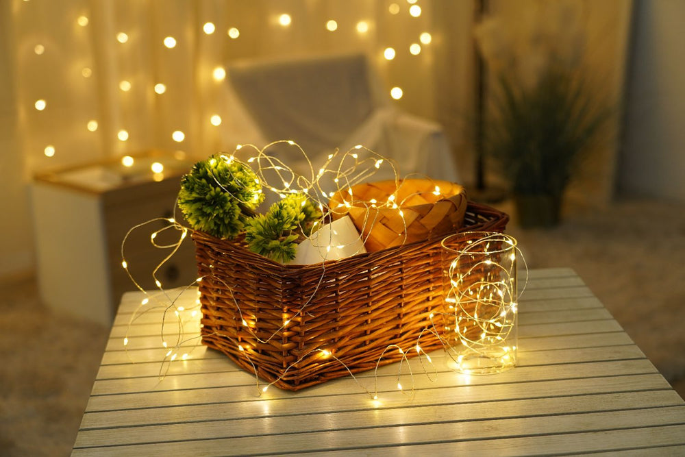 Modee LED Christmas String Light Copper Wire 100LED 10m Warm 3000K Battery Powered IP20 Indoor