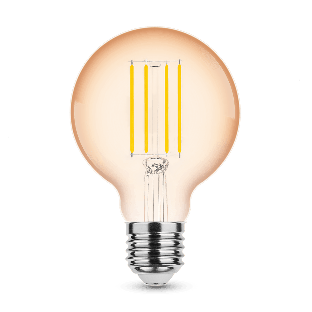 Modee LED Filament Amber Globe G80 4W E27 1800K 360 lumens 320° Glass Bulb Non-Dimmable