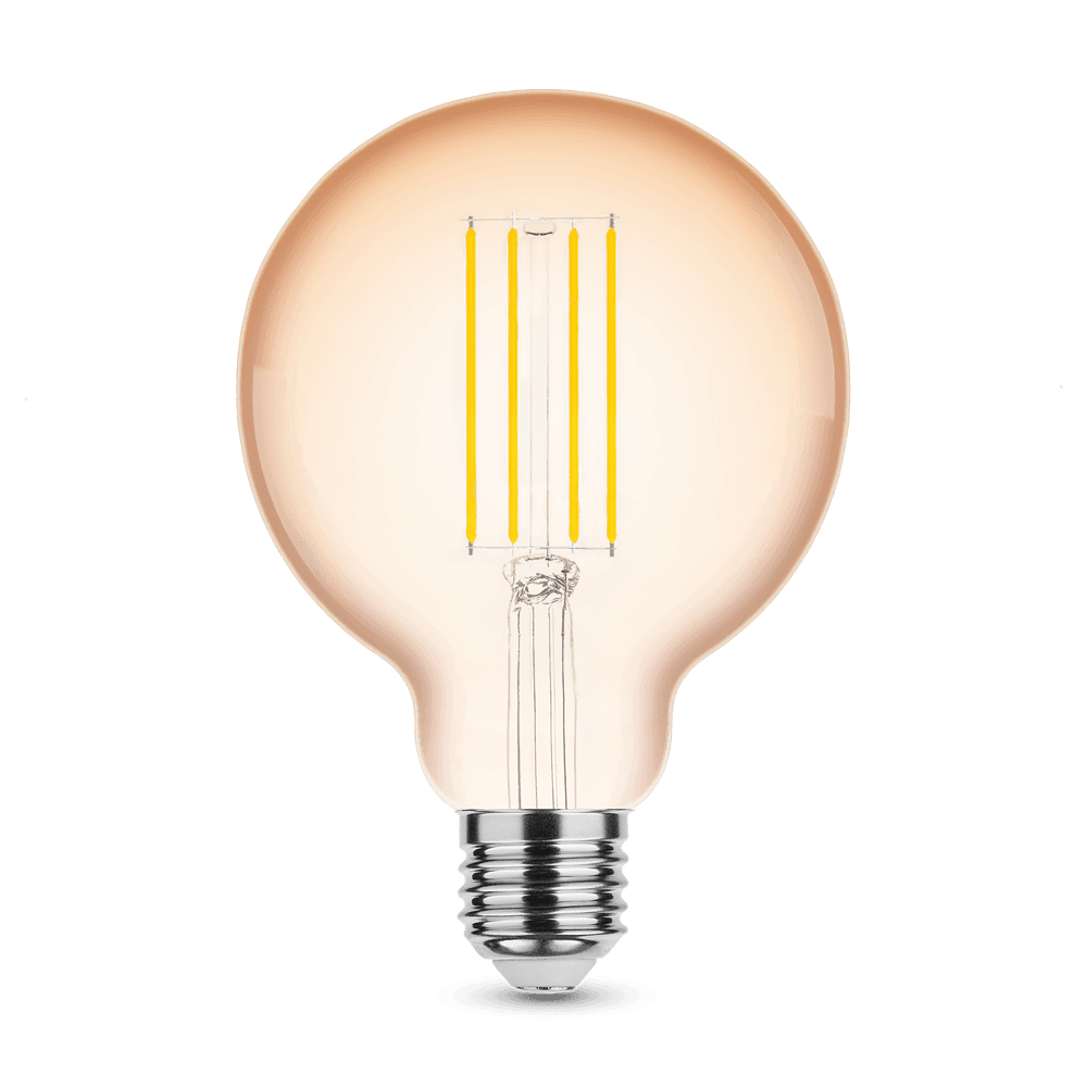 Modee LED Filament Bärnsten Globe G95 4W E27 1800K 360 lumen 320° glödlampa ej dimbar