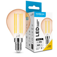 Modee LED Filament Amber Globe Mini G45 4W E14 1800K 300 lumens 320° dimmable bulb