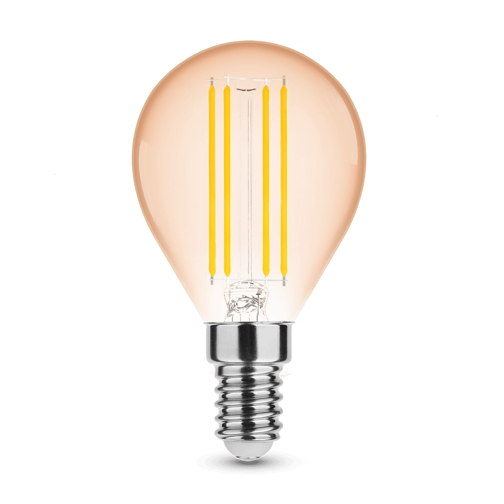 Modee LED Filament Bärnsten Mini Glob G45 E14 4W 1800K 360 lumen 320° Spridning 220-240V Ej dimbar