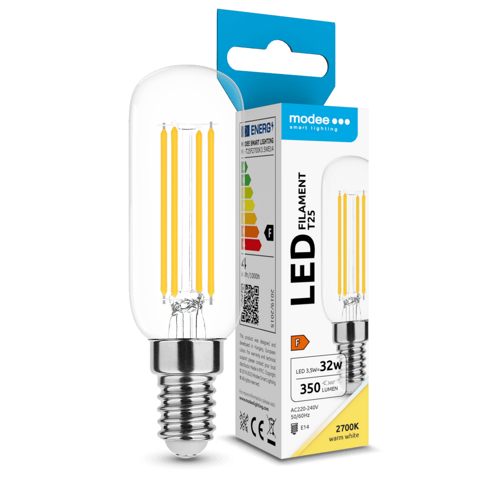 Modee LED Filament Lampa T25 3.5W E14 2700K 350 lumen 360° Glasstav Ej dimbar