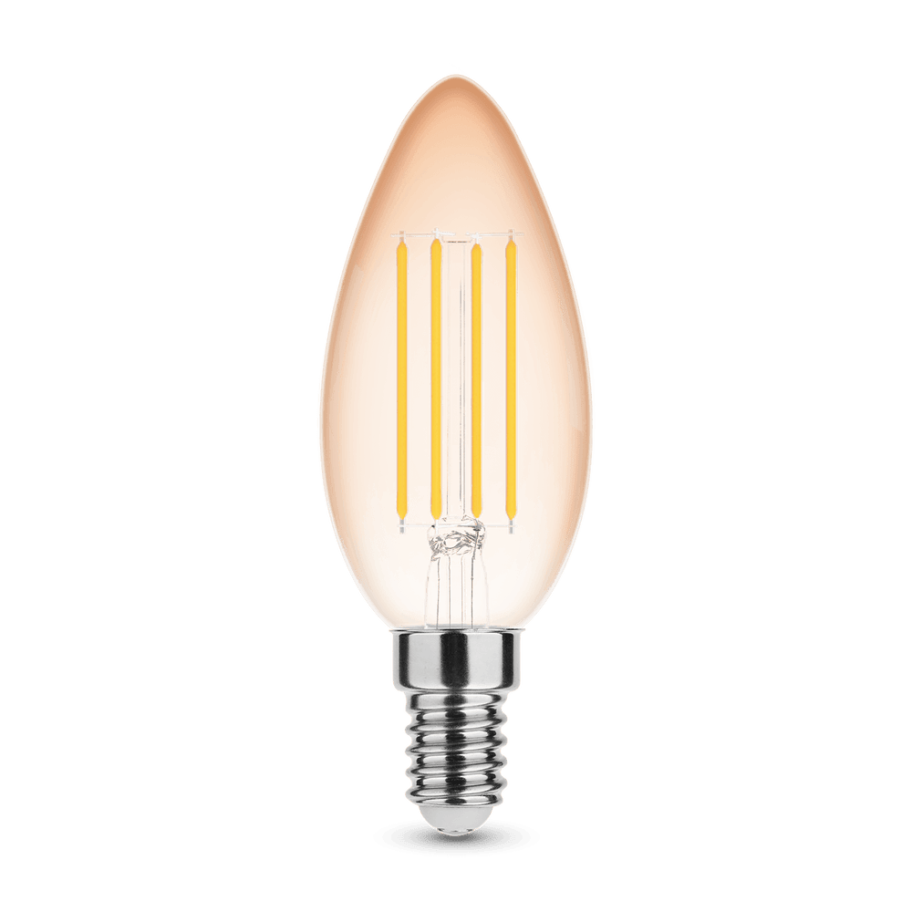 Modee LED Filament Candle C35 4W E14 Amber 1800K 360 lumens 320° Warm Light Bulb
