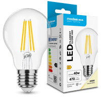 Modee LED Filament Glob A60 4W E27 4000K 470 lumen 360° Glaslampa IP20 CRI 80