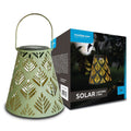 Modee LED Solcellslampa LT006, Metall Rund, 2800-3200K Varmt Ljus, IP44 Utomhus, Uppladdningsbart Batteri