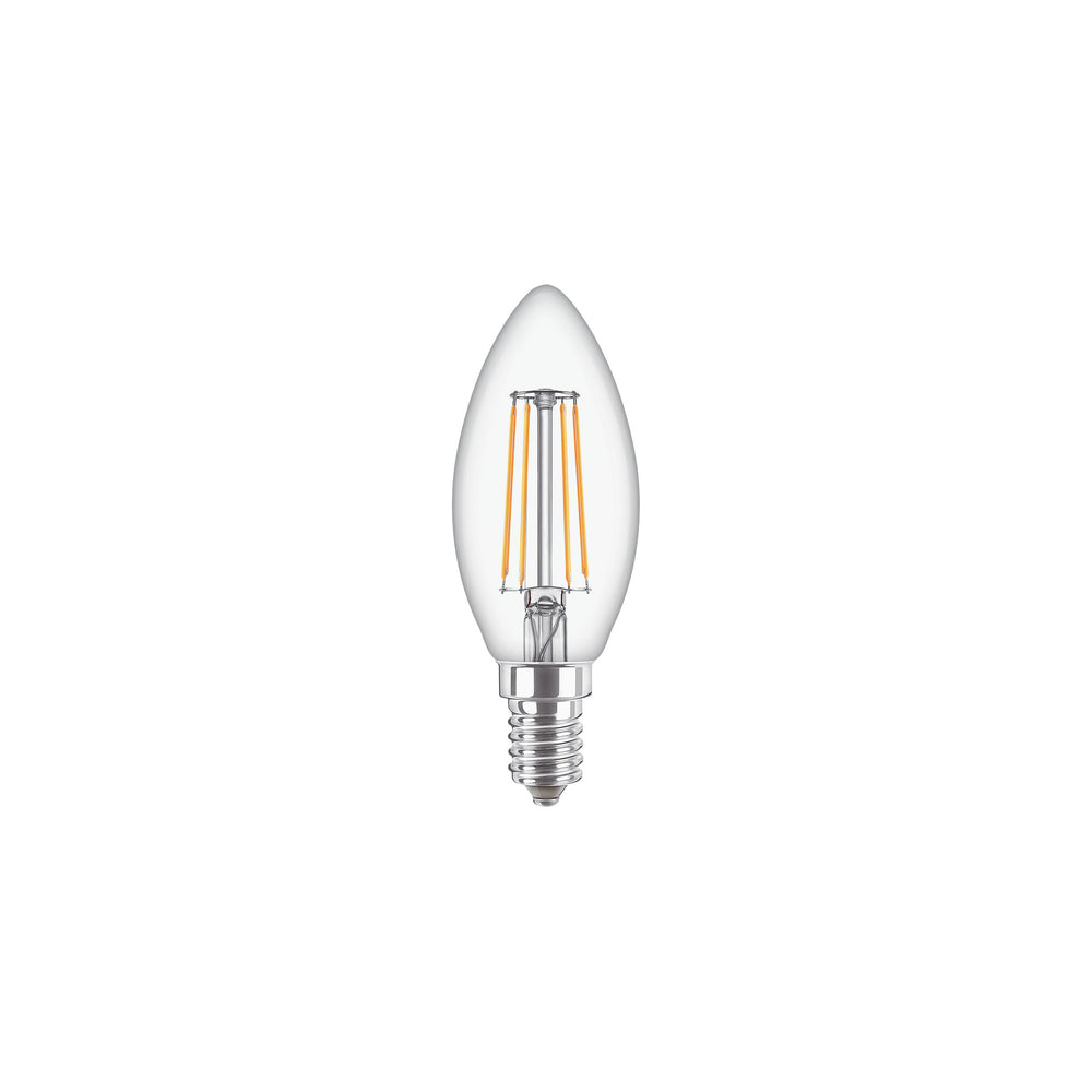 Philips CorePro LED Ljus E14 4.3W 2700K Klar B35 470 lumen ej dimbar varmvit lampa