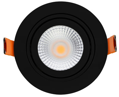 LCB LED infälld spot 95mm Svart IP65 5W 420 lumen Dim to Warm 2200K-3000K håltagning 80mm dimbar 230V