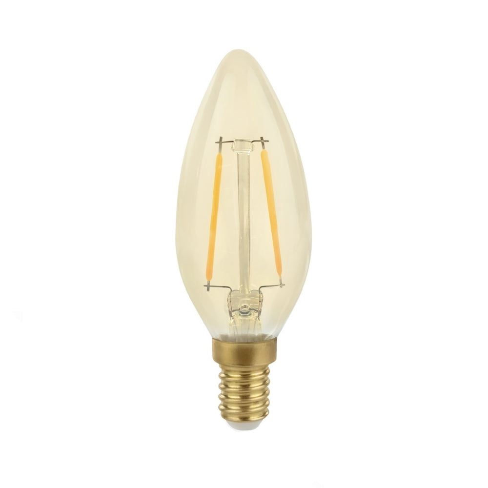 LCB LED filamentlampa E14 C35 5W dimbar 2200K extra varmvit ersätter 40W, Philips-chip, IP20