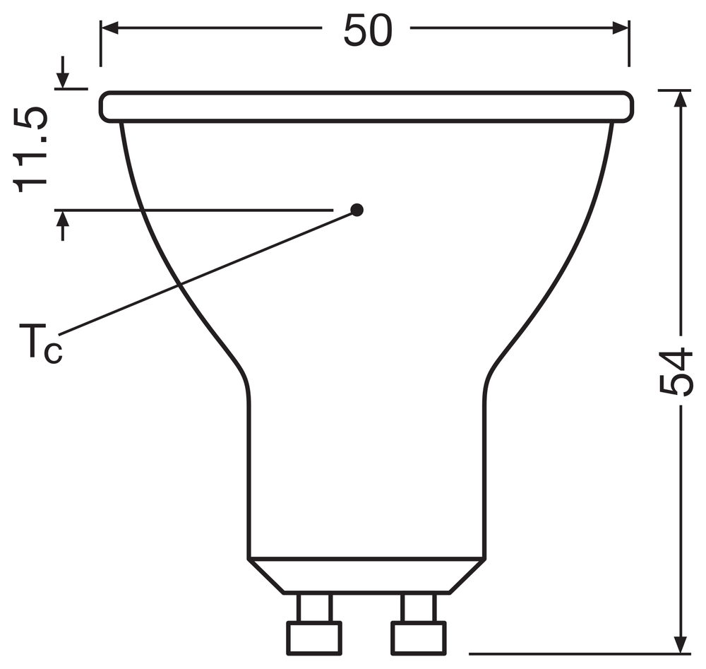 Performance LED Spot Reflektor GU10 PAR16 4.5W 350 lumen 2700K 36D dimbar ersätter 50W