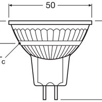 Performance LED Spot Reflektor GU5.3 MR16 5W 345 lumen 36D 4000K Kallvit dimbar ersätter 35W