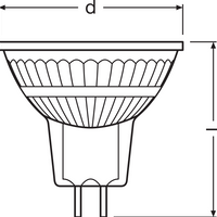 Performance LED Spot Reflektor GU5.3 MR16 5W 345 lumen 36D 4000K Kallvit dimbar ersätter 35W