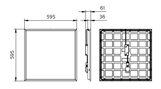 Philips CoreLine LED Panel 595x595mm 28,5W 4000K 3600 lumen UGR22 IP20 Vit