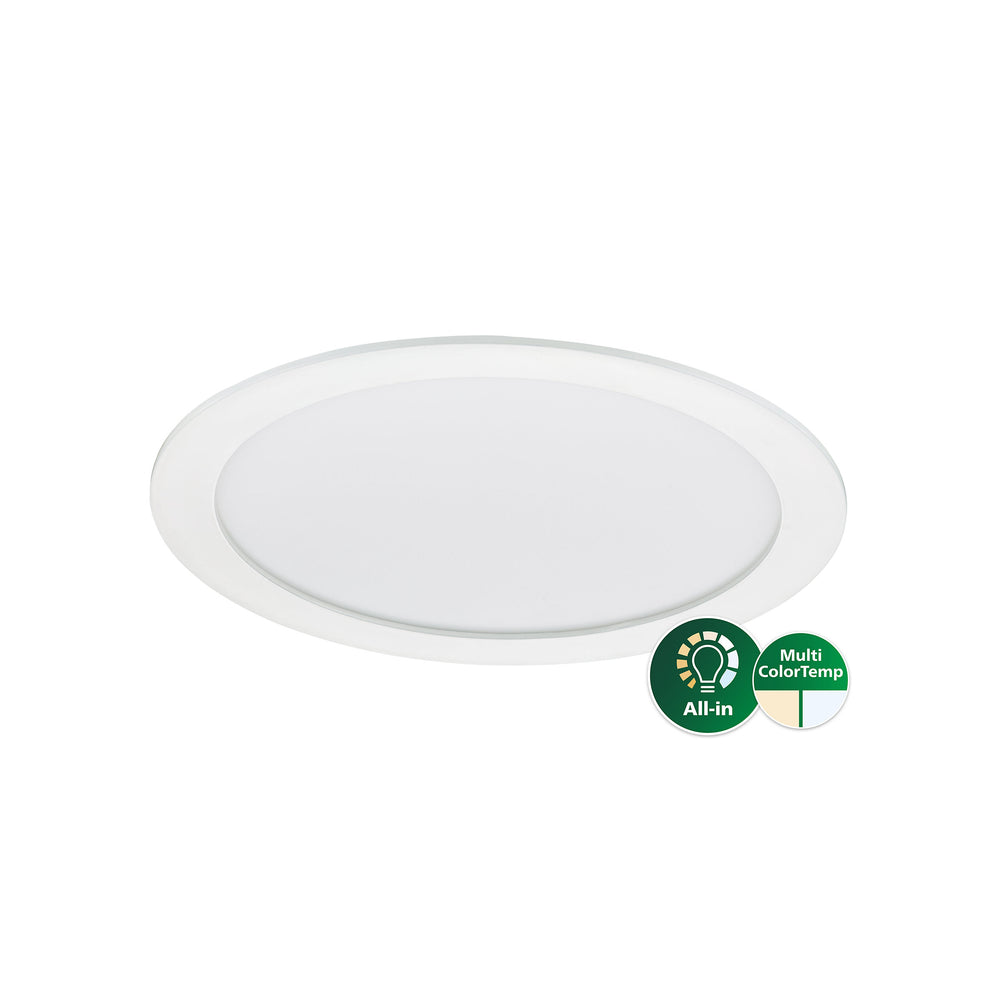 Philips CoreLine SlimDownlight DN145B LED 21W 3000K 4000K 2100 lumen Vit IP20/44 Ø215mm