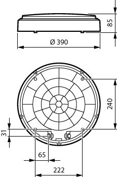 Philips CoreLine Väggmonterad LED-armatur, 12W/20W, 2700K/3000K/4000K, 1200-2000 lumen, IP65 IK10 Vit