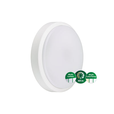 Philips CoreLine Väggmonterad LED-armatur, 12W/20W, 2700K/3000K/4000K, 1200-2000 lumen, IP65 IK10 Vit