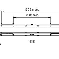 Philips CoreLine WT120C G2 LED vattentät armatur 30W 4000K 3400 lumen IP65 IK08 1515mm Grå