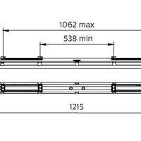 Philips CoreLine WT120C G2 LED vattentät armatur, 30.5W 4000K 4000 lumen, DALI dimbar, IP65 IK08, 1215mm Grå