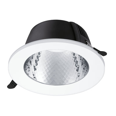 Philips DN070B LED infälld downlight 12W 220-240V 3000K 1200 lumen 60° ljusvinkel Svart rund utskärning 150mm IP20/54 CRI 80