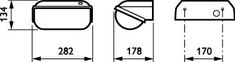 Philips LED vägglampa 14W 3000K 1800 lumen IP54 IK08 Svart utomhushölje CE RoHS