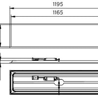 Philips Ledinaire RC065B G5 LED panel 28W 3000K/3500K/4000K 3400-3600 lumen 1195x295mm UGR19 Vit IP20