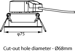 Philips Ledinaire Infälld Spot LED 6W 4000K 550 lumen 220-240V Fasadimmersbar 36° Vit IP20