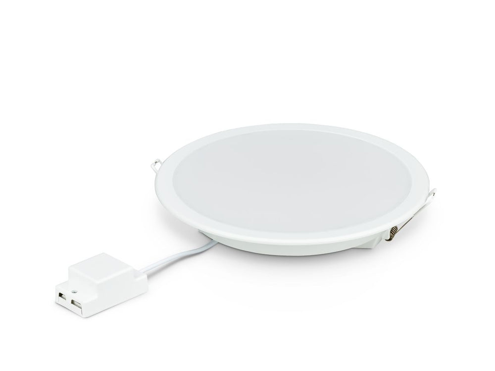 Philips LED Downlight 12W 1200 lumen 3000K 220-240V 110° Vit Rund IP20/IP44 Ø175mm utskärning 150mm