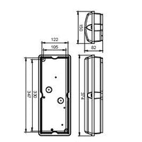 Philips Ledinaire Square vägglampa, LED 6W 4000K, 630 lumen, IP65 IK08, Vit polykarbonathus