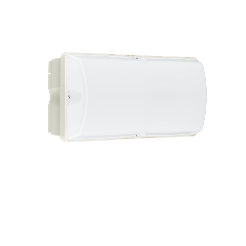 Philips Ledinaire Square vägglampa, LED 6W 4000K, 630 lumen, IP65 IK08, Vit polykarbonathus