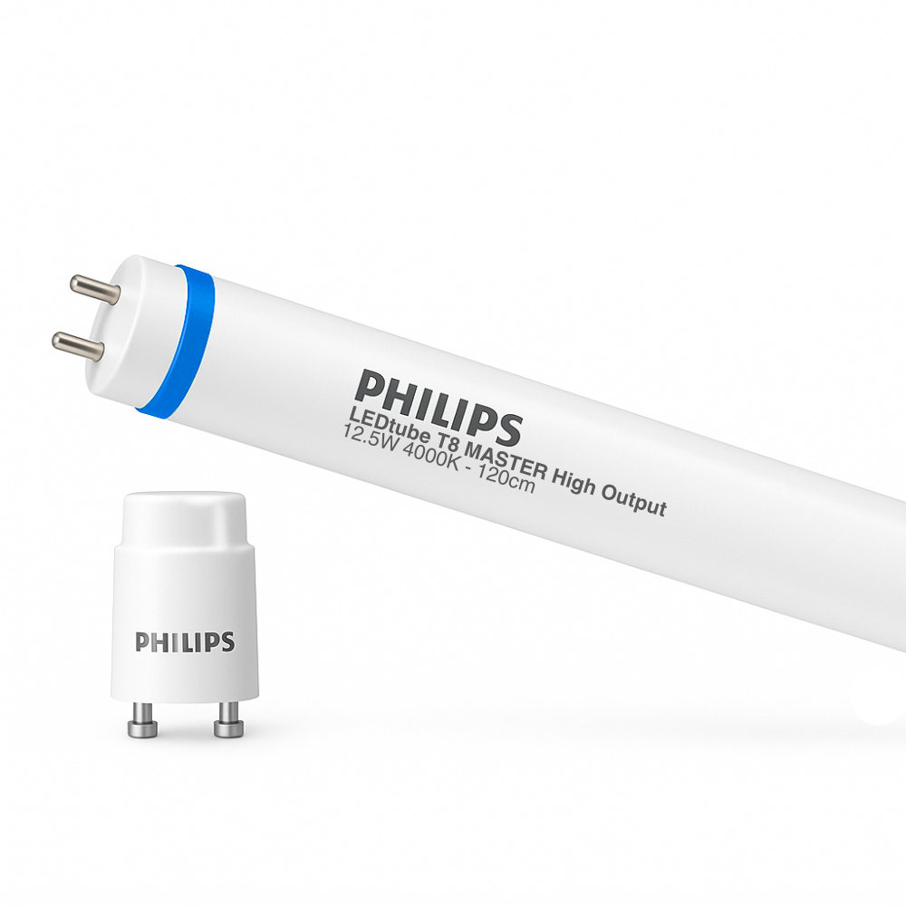 Philips MAS LEDtube T8 1200mm 12.5W 4000K G13 Kallvit 2100 lumen Frostad CE RoHS
