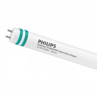 Philips MASTER Value LEDtube T8 1200mm 15.5W 4000K 2500 lumen G13 Frostad Kallvit