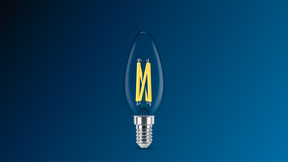 Philips MAS LEDLuster E14 P45 Klarglaslampa 5.9W=60W 220-240V 2200K-2700K 806 lumen 90CRI Dimbar