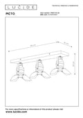 Lucide picto 3xGU10 blue LED ceiling spot for kids room