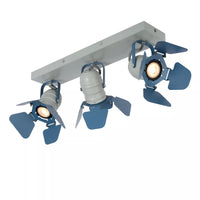 Lucide picto 3xGU10 blue LED ceiling spot for kids room