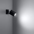 Sollux Lighting MERIDA vägglampa Svart, LED-kompatibel, Aluminium, IP20, 220-240V, CE RoHS-certifierad