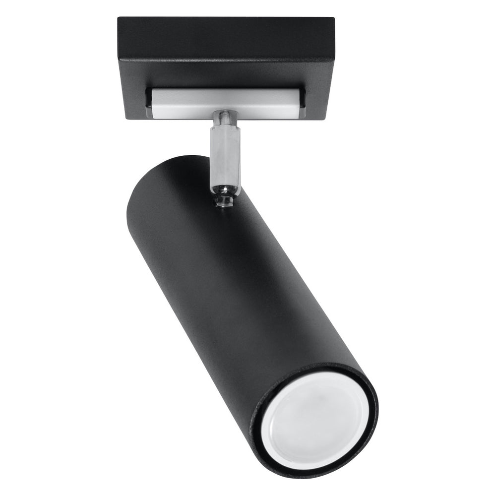 Sollux Lighting Direzione LED ceiling spotlight with GU10 fitting, black silver, IP20
