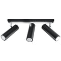 Sollux Lighting LED plafondspot zwart zilver, 3x GU10, 220-240V, IP20