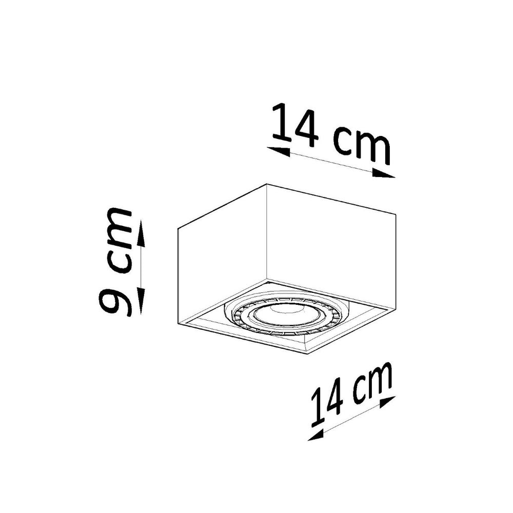 sollux lighting LED plafondspot QUATRO AR111 GU10, grey, flicker-free